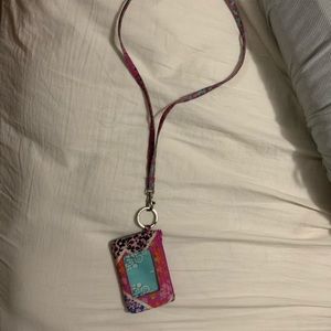 vera bradley lanyard w wallet
